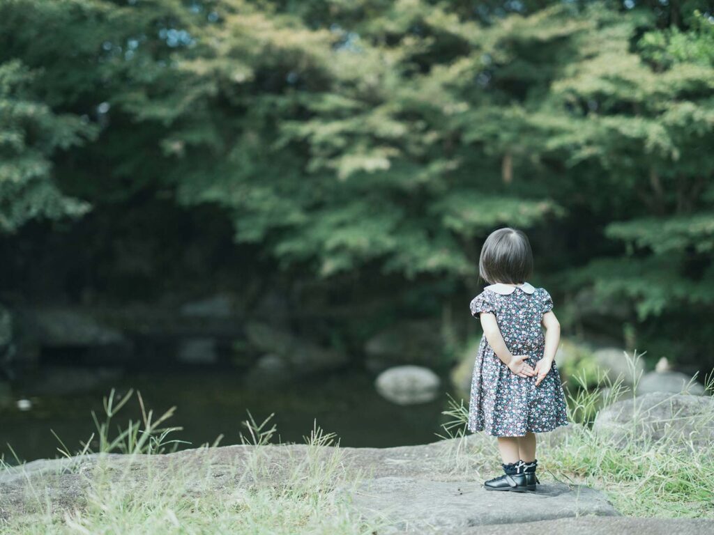 栃木県中央公園ロケ、2歳バースデーフォト、ふうかちゃん！日本庭園