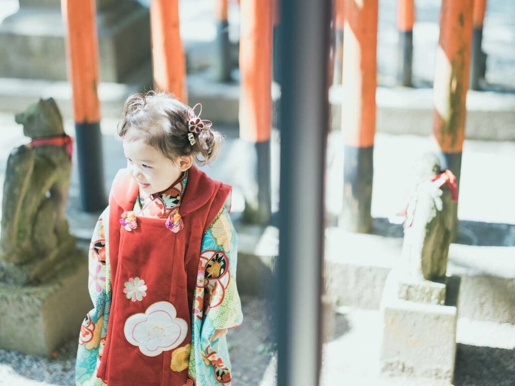 栃木県宇都宮市、出張ロケーション撮影、3歳七五三、このかちゃん！モダンな着物
