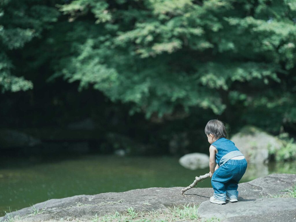 栃木県中央公園ロケーションフォト、2歳バースデー、いとちゃん！池