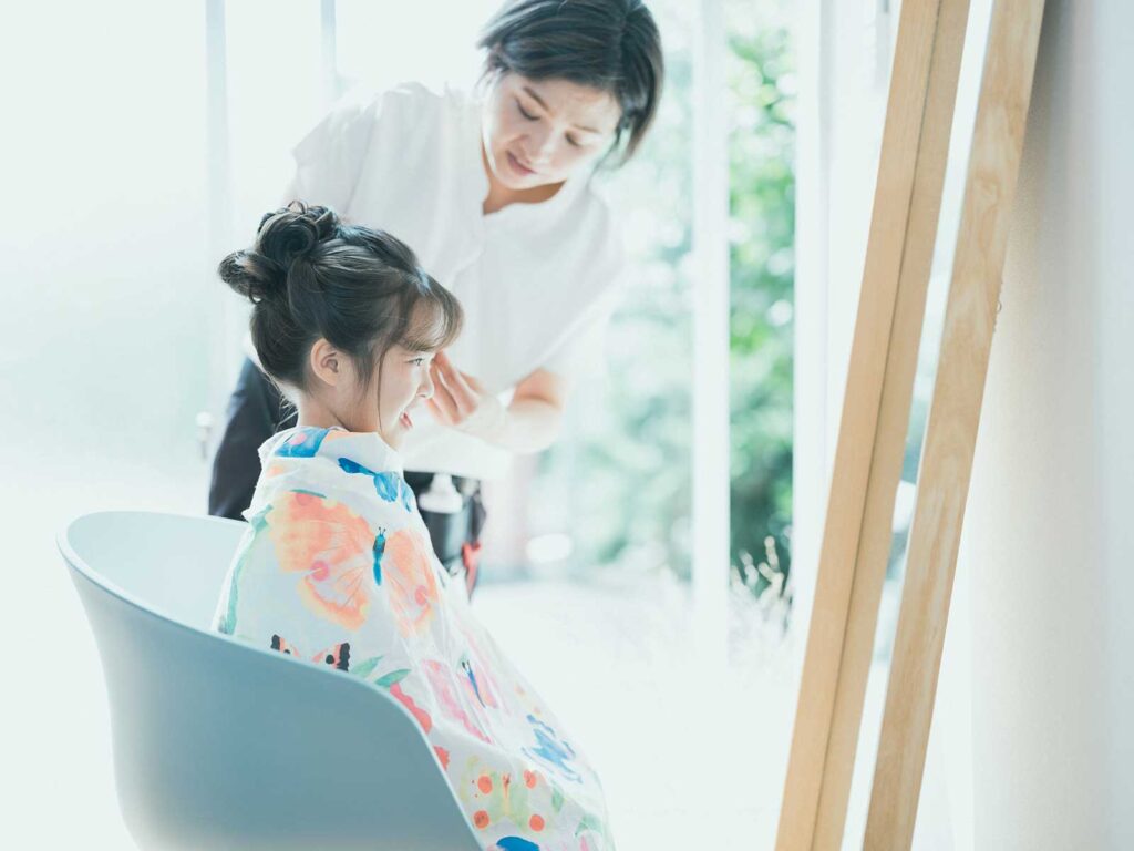 栃木県宇都宮市のフォトスタジオ、7歳七五三ひろのちゃん！メイクシーン