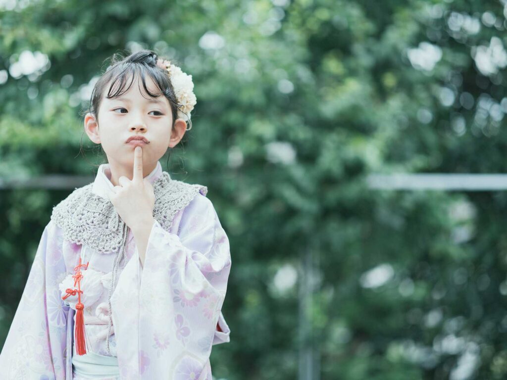 栃木県宇都宮市のフォトスタジオ、7歳七五三、すずねちゃん！付け襟コーデ