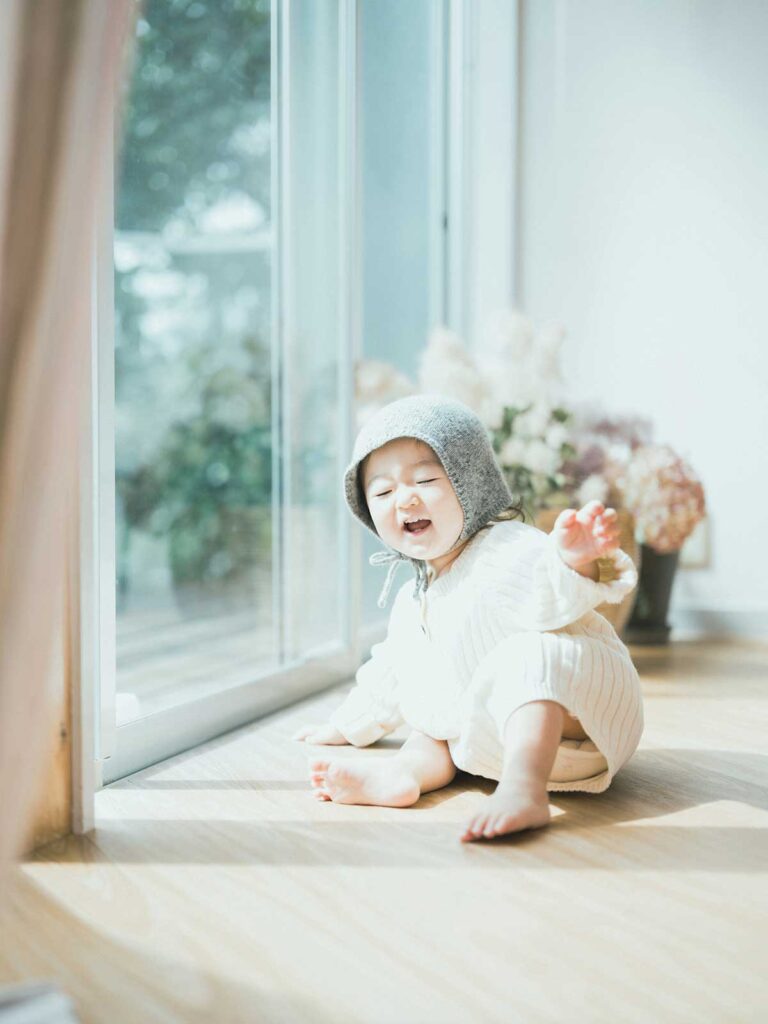 栃木県宇都宮市のフォトスタジオ、1歳バースデーフォト、ふうちゃん！可愛い