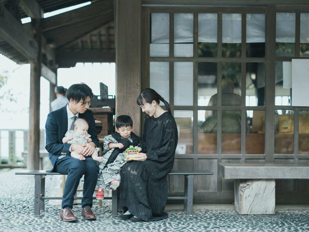 雨引観音(雨引山楽法寺)、3歳男の子の七五三、あらたくん！家族写真、おやつ