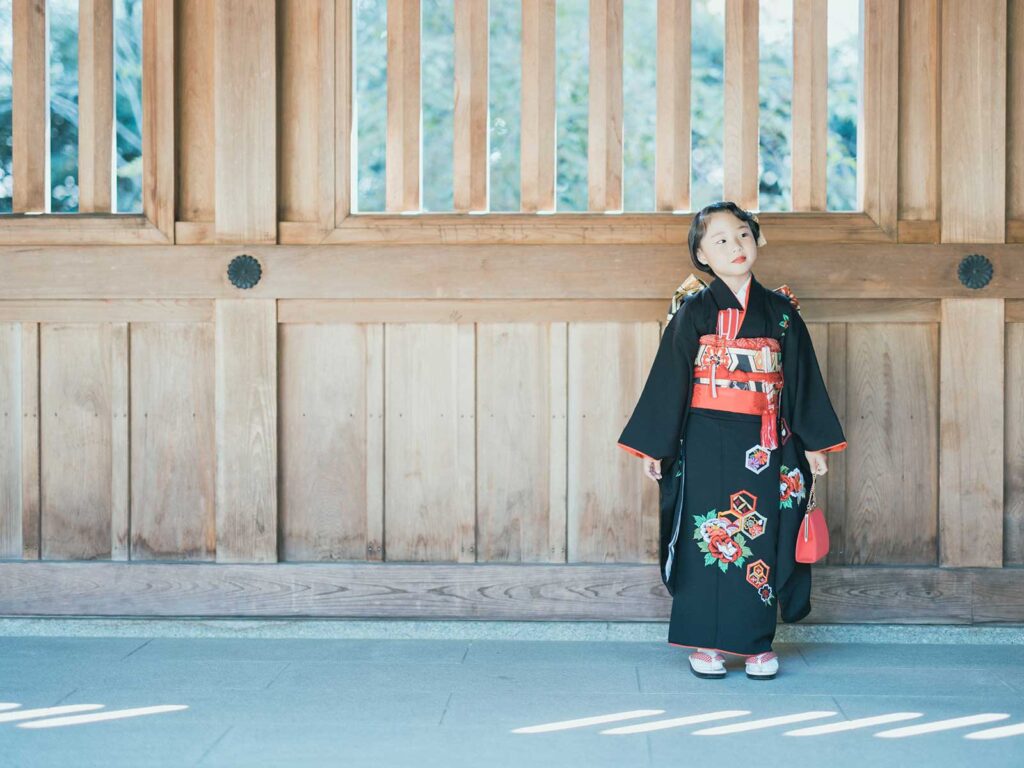 栃木県宇都宮市のフォトスタジオ、7歳七五三、つむぎちゃん！神社