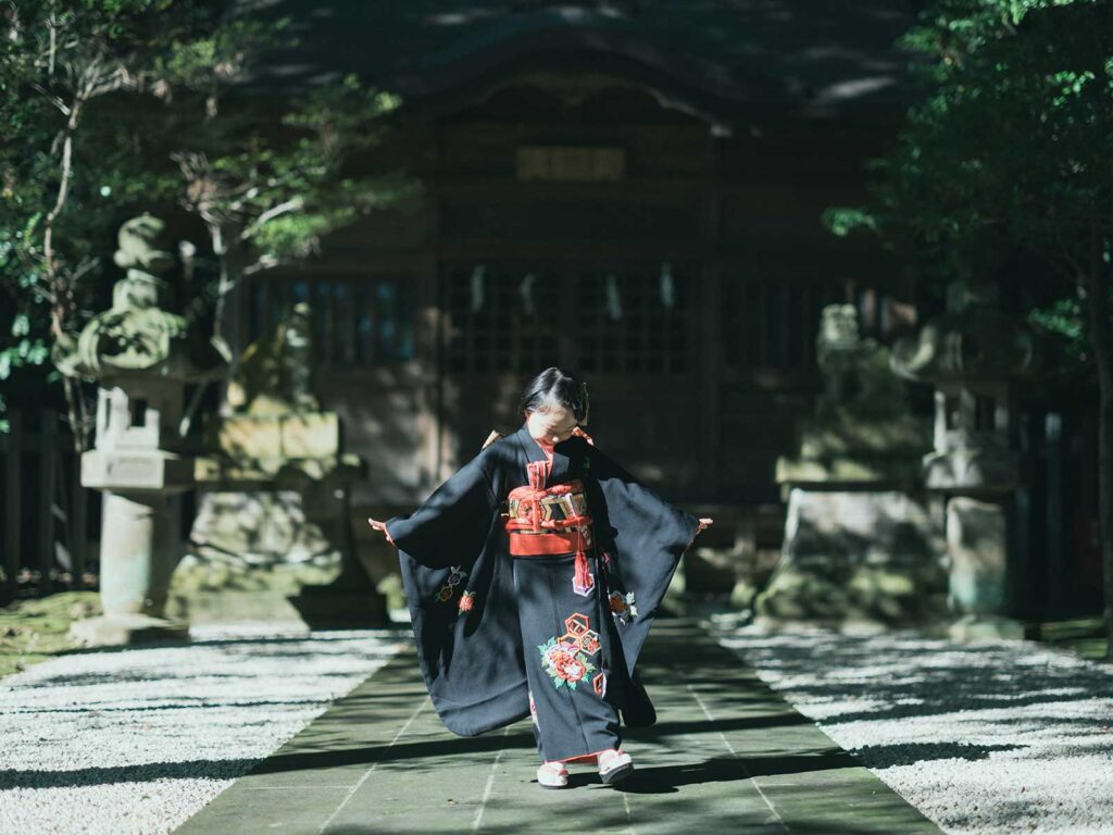 栃木県宇都宮市のフォトスタジオ、7歳七五三、つむぎちゃん！