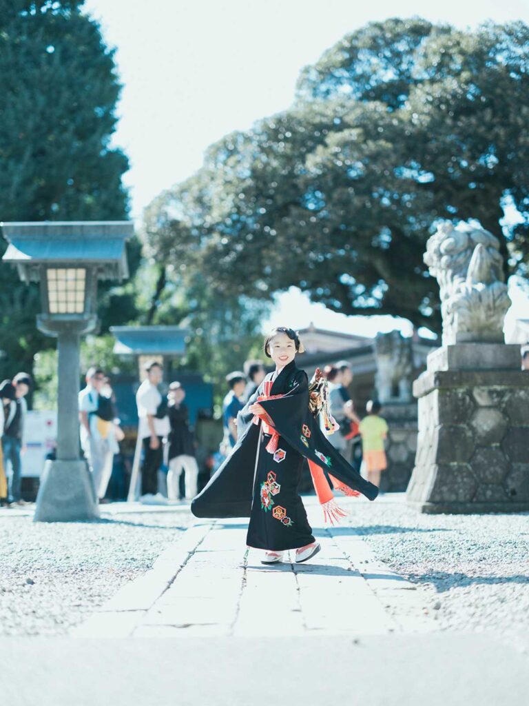 栃木県宇都宮市のフォトスタジオ、7歳七五三、つむぎちゃん！