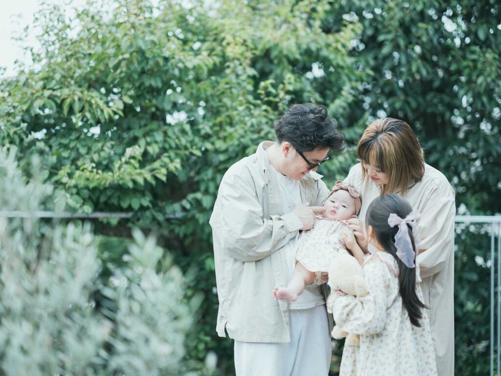 栃木県宇都宮市のフォトスタジオ、ゆゆちゃん、ハーフバースデー！家族写真