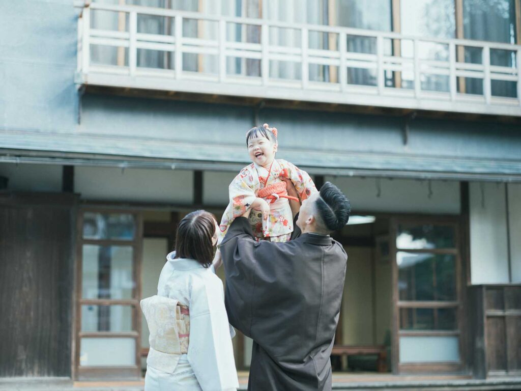 栃木県栃木市、横山郷土館、3歳七五三撮影！家族写真