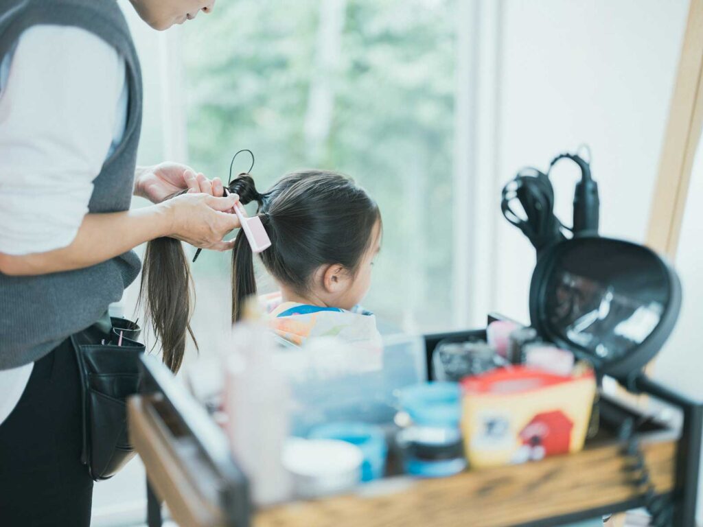 7歳七五三、ひなみちゃん！ヘアセット