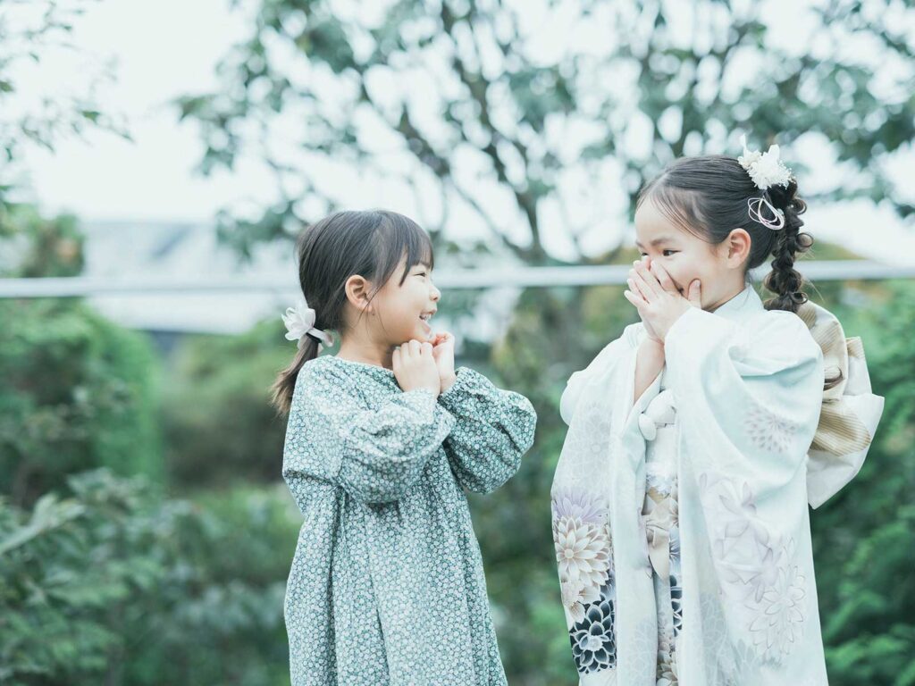 7歳七五三、ひなみちゃん！姉妹写真