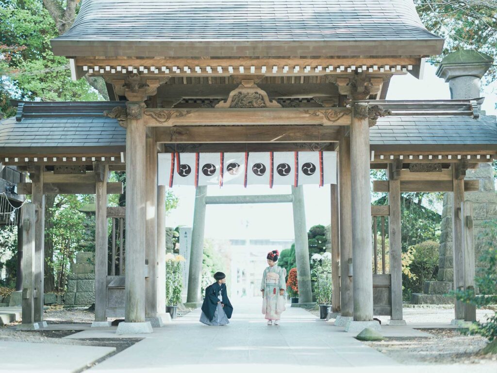 栃木県那須塩原市、黒磯神社、5歳、7歳七五三！ことこちゃん、さくくん！可愛い二人