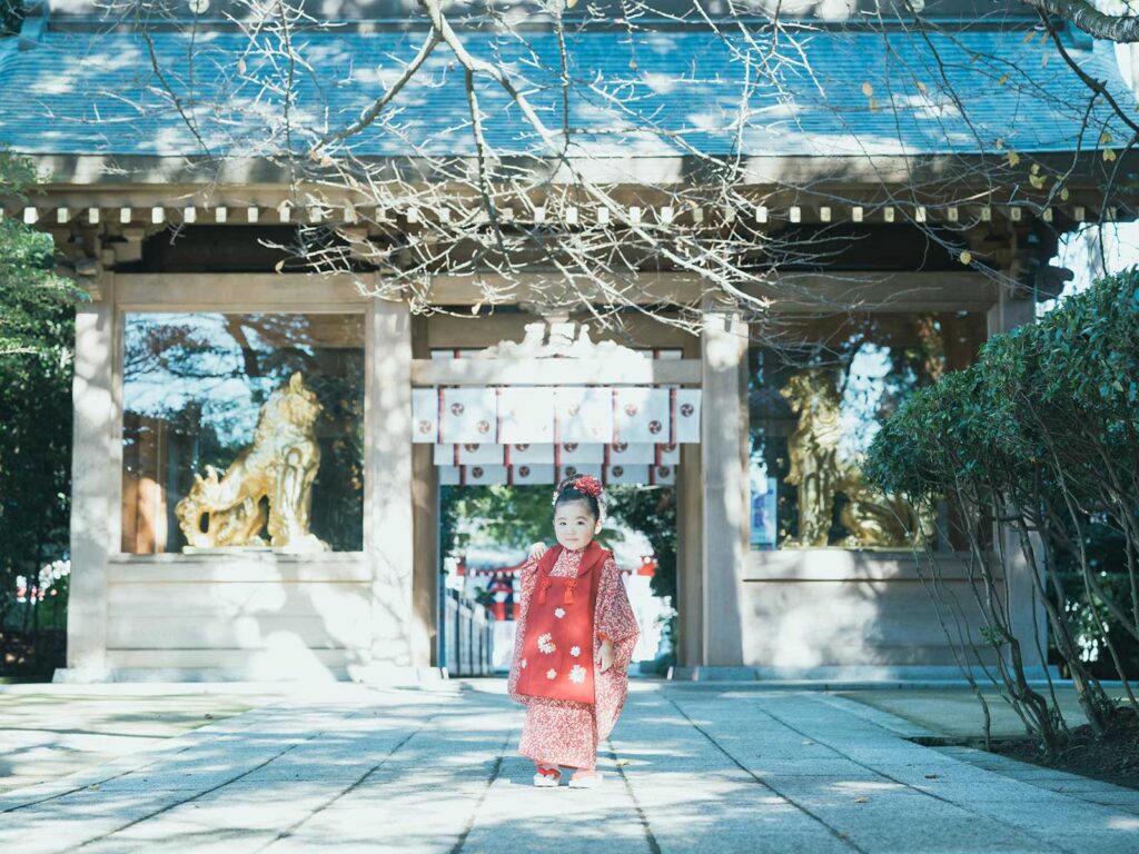 高根沢町、安住神社、3歳女の子の七五三ロケ、ひまりちゃん！可愛い着物