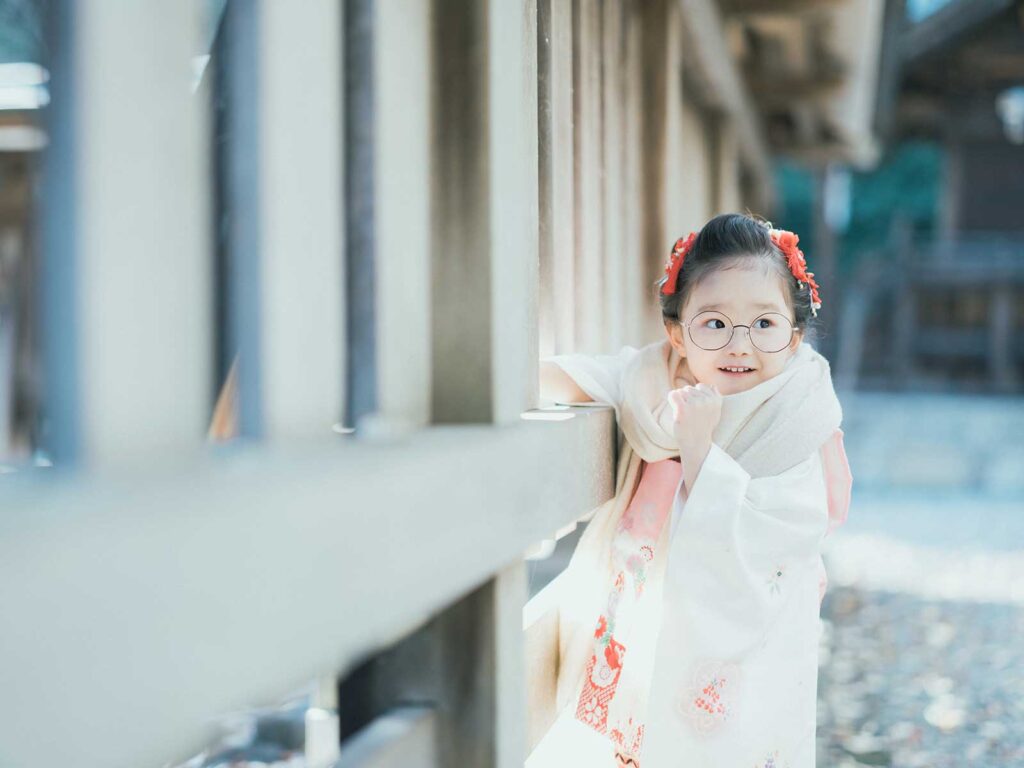 上三川町、白鷺神社七五三ロケ、さくらちゃん！メガネ