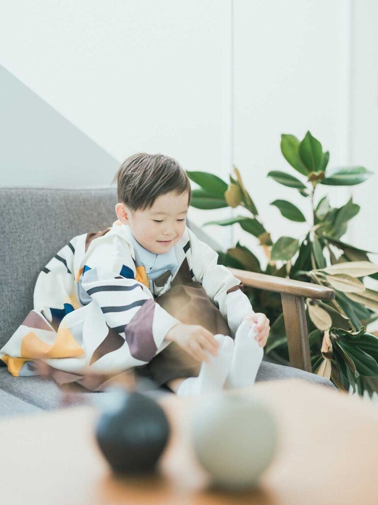 5歳七五三、いぶきくん！足袋