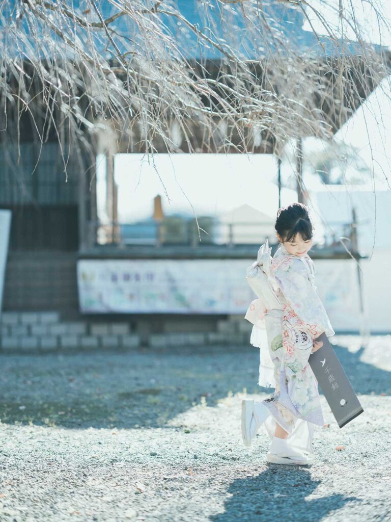 上三川町白鷺神社七五三ロケ、7歳七五三、めいちゃん！千歳飴