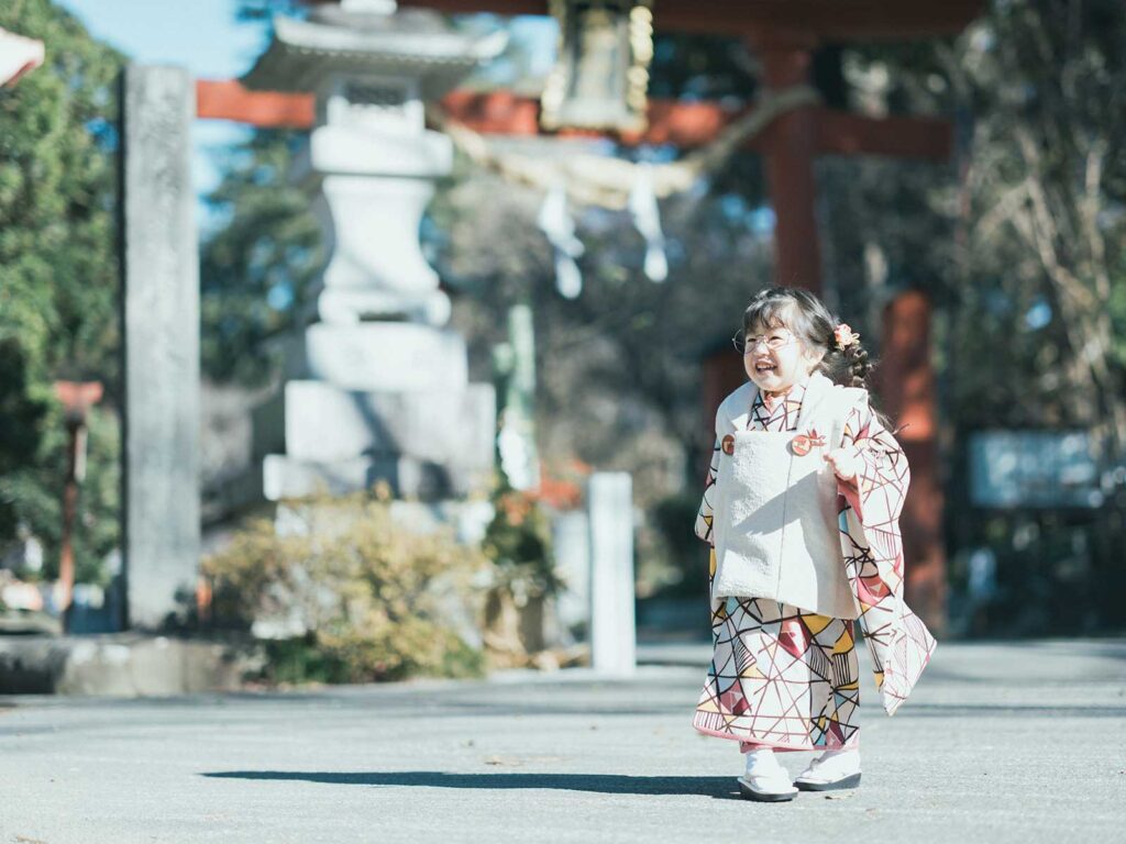 真岡市、大前神社、七五三ロケーション撮影、3歳七五三、つぐちゃん！メガネコーデ