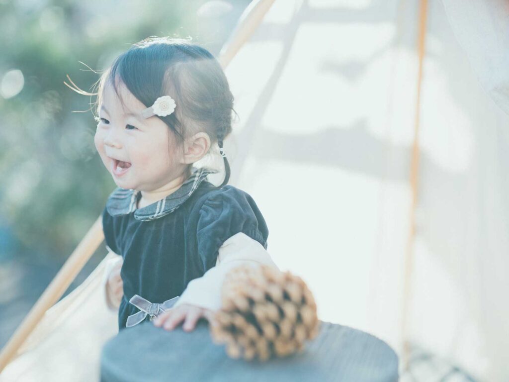 1歳バースデー、みつきちゃん！ティピーテント