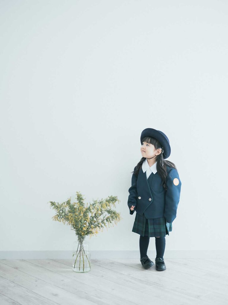 入園記念、きほちゃん！園児服