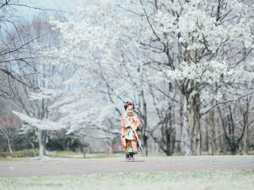 宇都宮市長岡公園、桜、れいかちゃん！桜