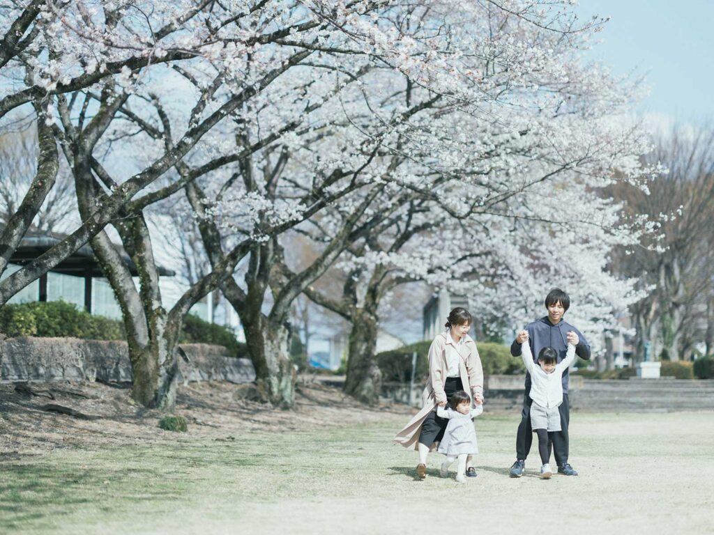 大松山運動公園、はなのちゃん、りんかちゃん！バースデー！家族、桜