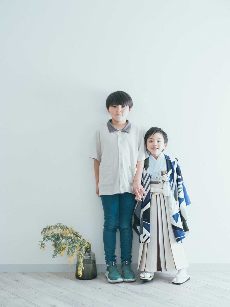 5歳七五三撮影、すいくん！兄弟写真