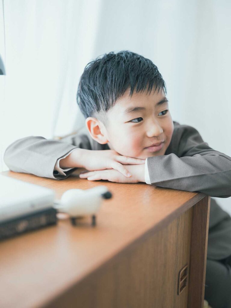 入学記念フォト、りつきくん！