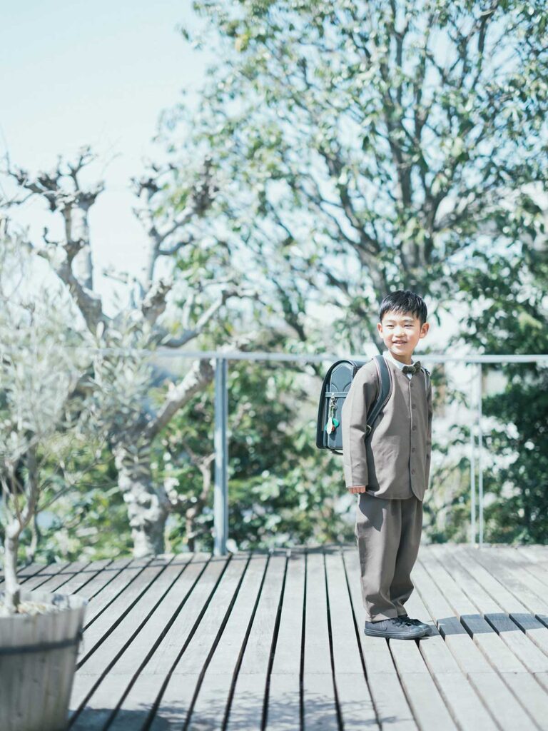 入学記念フォト、りつきくん！外