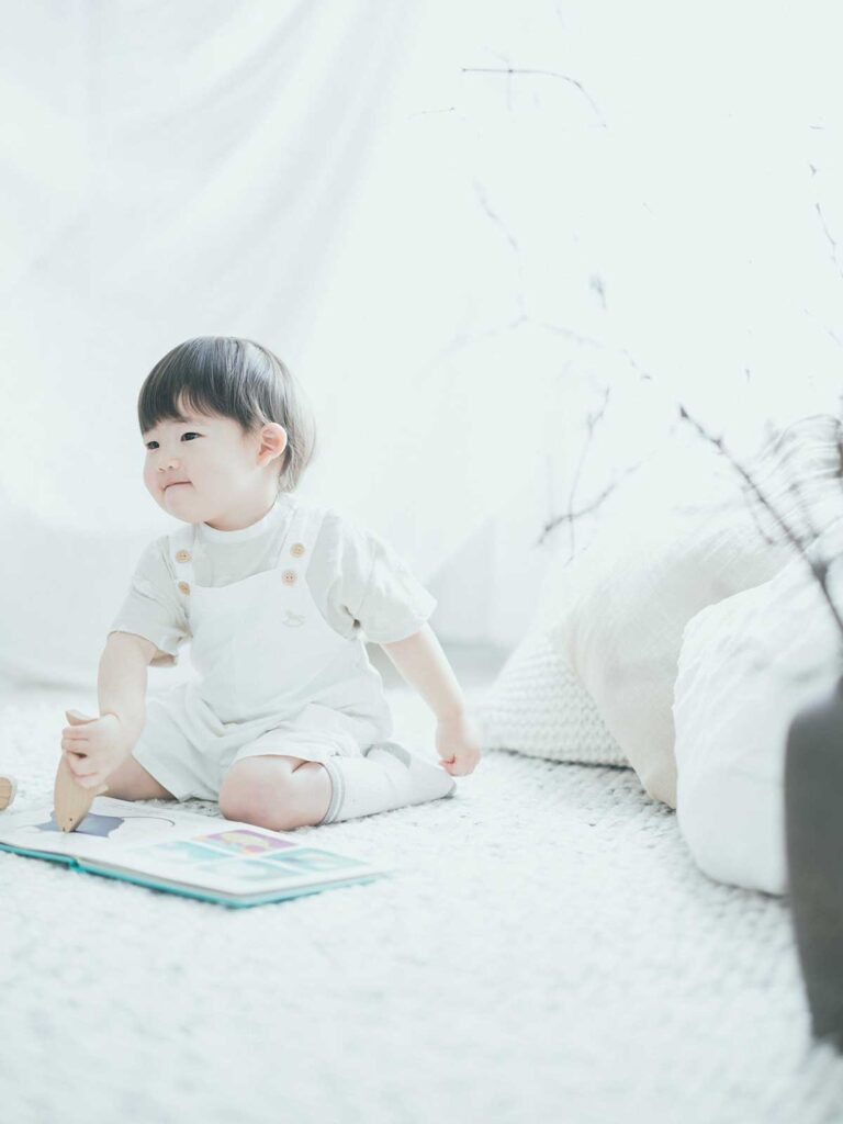 2歳バースデーフォト、りょうまくん！絵本