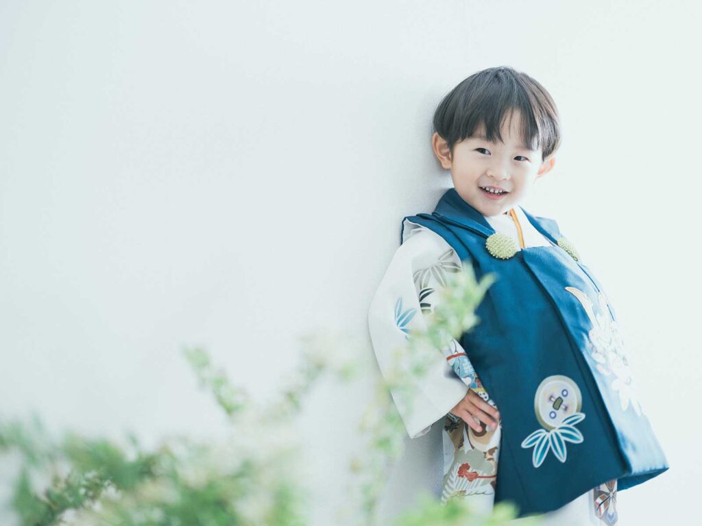 3歳男の子の七五三、りおくん！可愛い