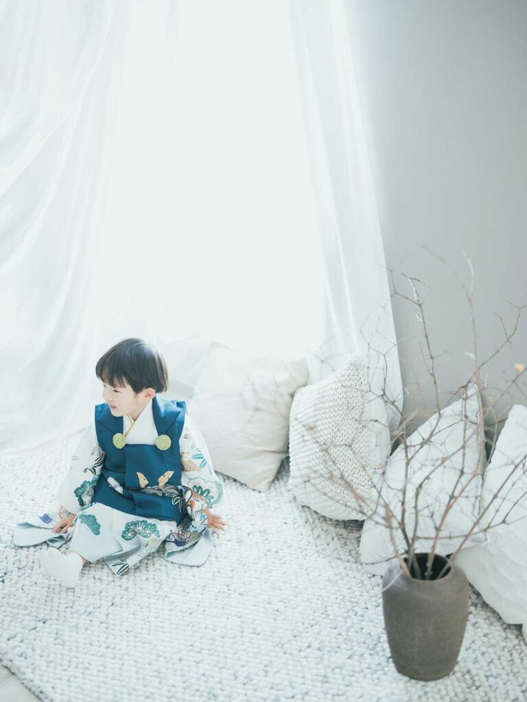 3歳男の子の七五三、りおくん！北欧