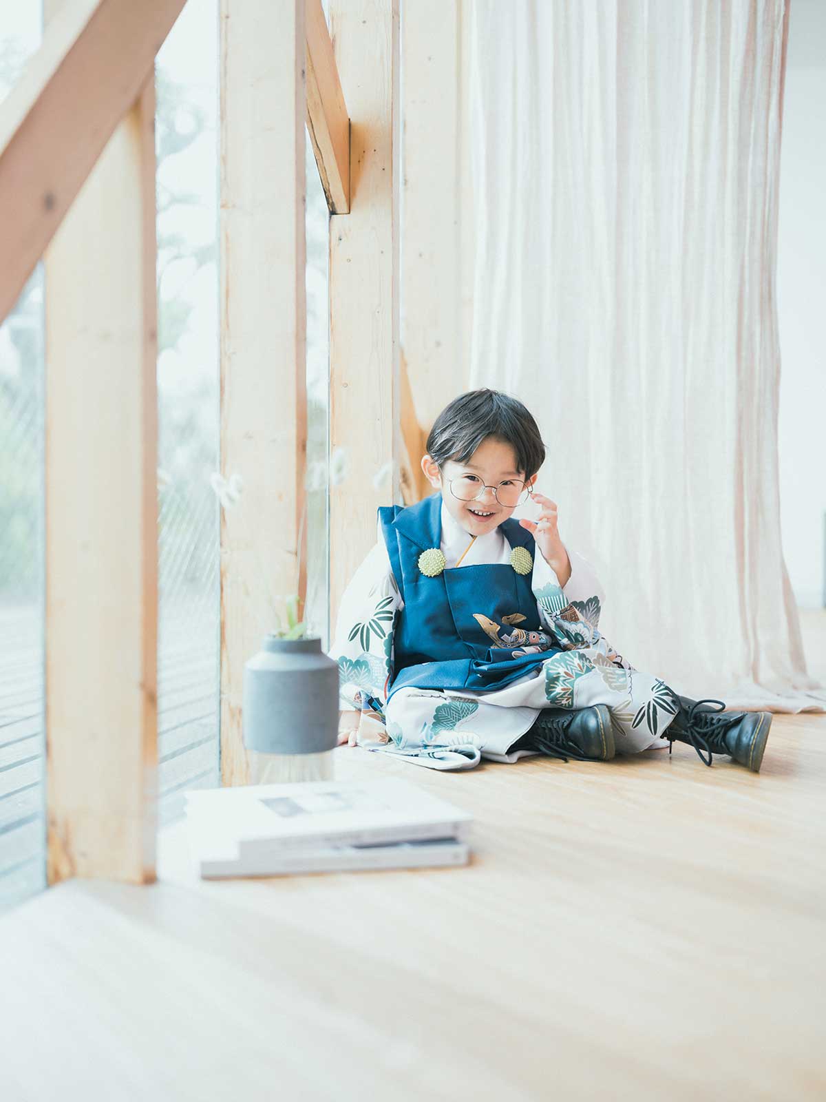 3歳男の子の七五三、りおくん！ドクターマーチン