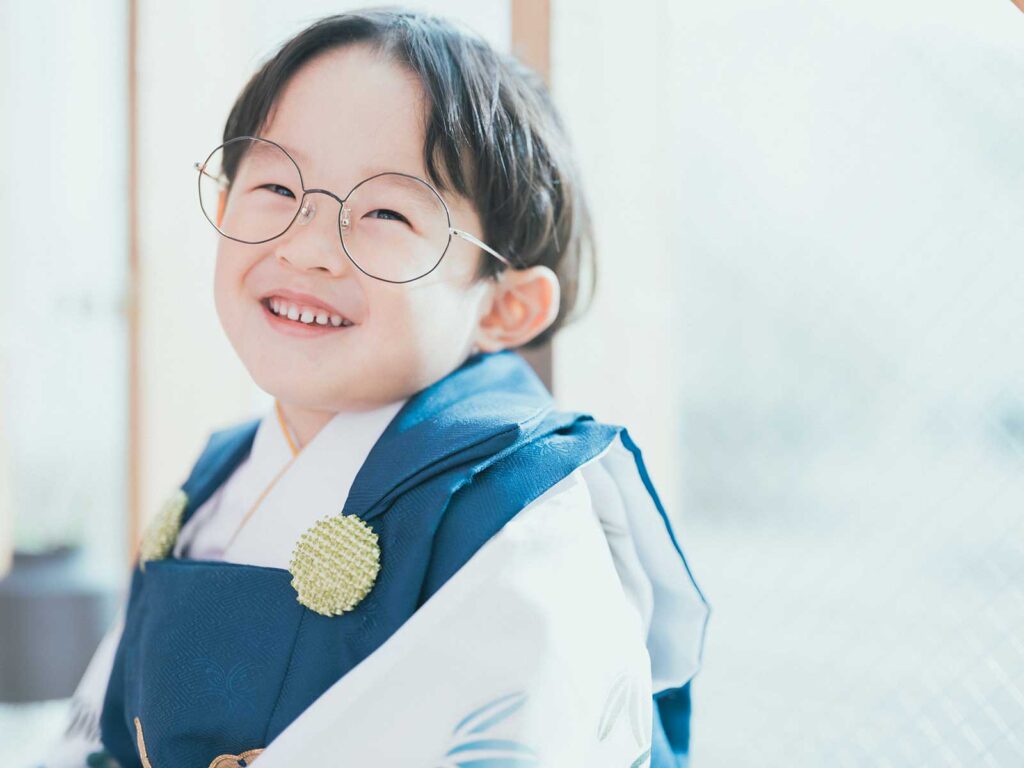 3歳男の子の七五三、りおくん！