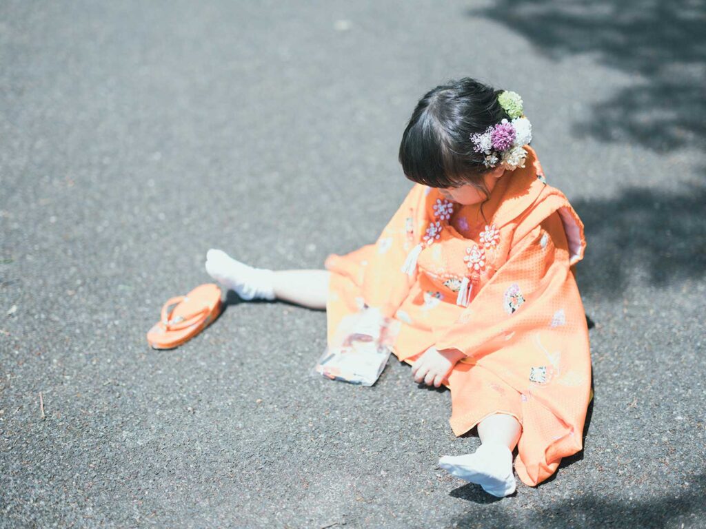 栃木県宇都宮市長岡公園、7才、3才、七五三