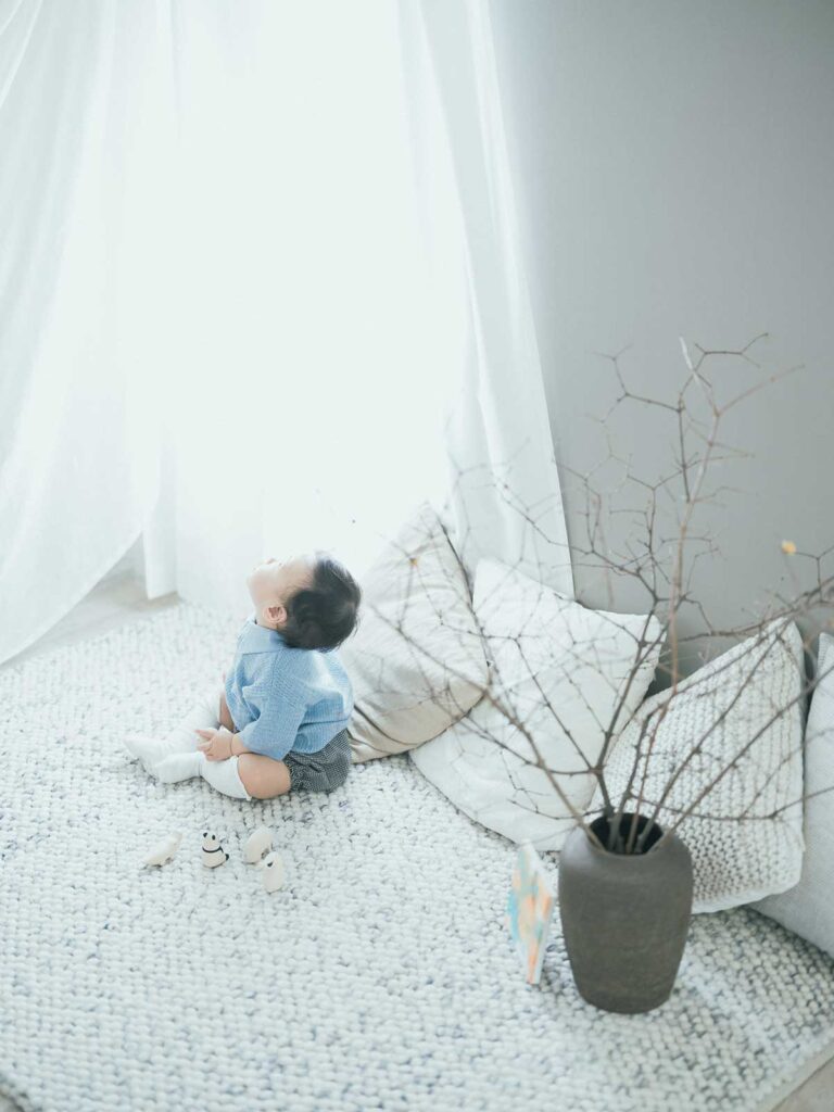 1歳バースデーフォト、ゆづきくん！ダスティカラー