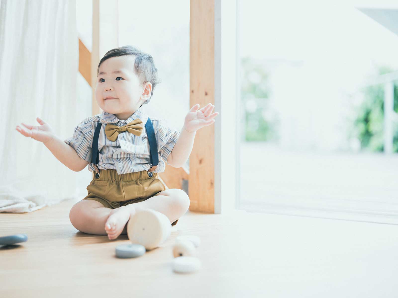 1歳バースデーフォト、ゆづきくん！