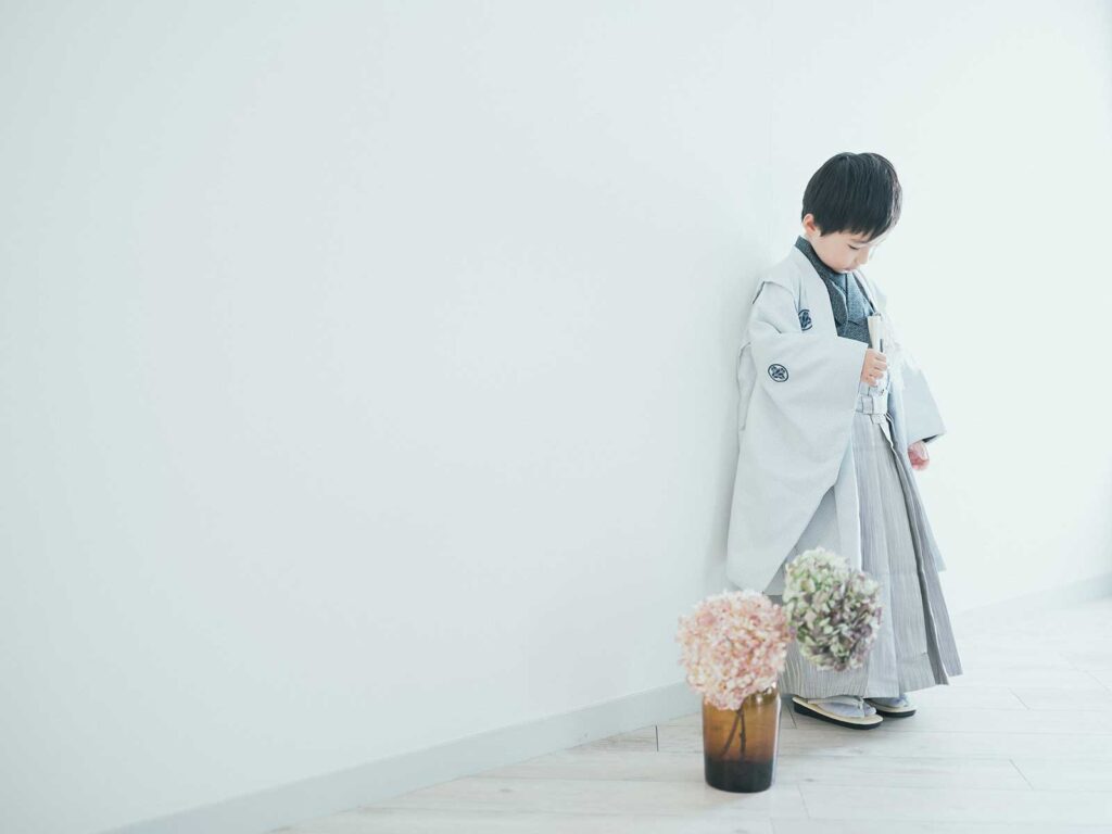 5歳七五三、かんたくん！羽織袴