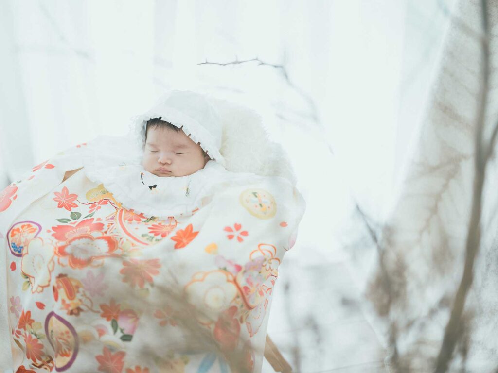 お宮参りフォト、しのちゃん！産着