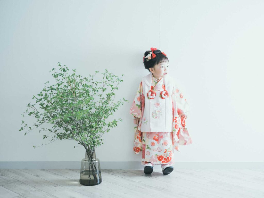 3歳七五三、なみちゃん！被布