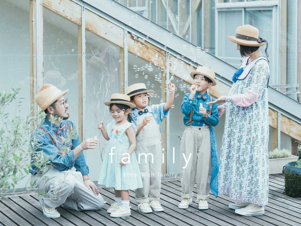 さつきくん、バースデーフォト！家族写真