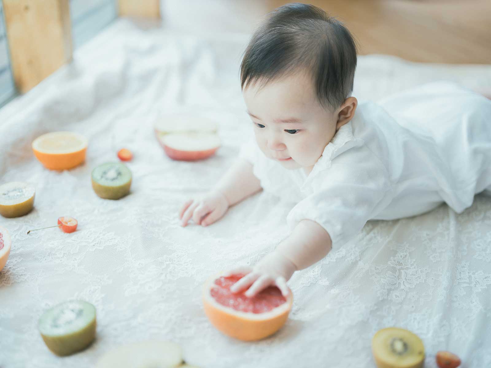 宇都宮フォトスタジオ、ハーフバースデー、のどかちゃん！フルーツ