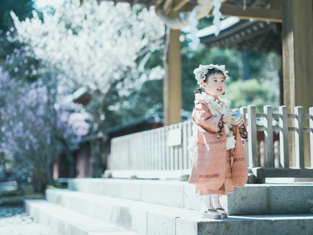 日光二荒山神社､3歳七五三ロケーション撮影､毬