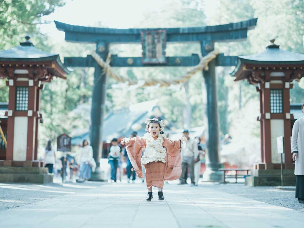 日光二荒山神社､3歳七五三ロケーション撮影､元気