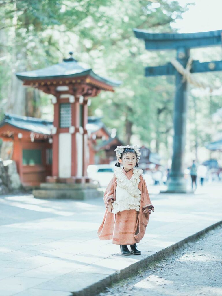 日光二荒山神社､3歳七五三ロケーション撮影､メガネ
