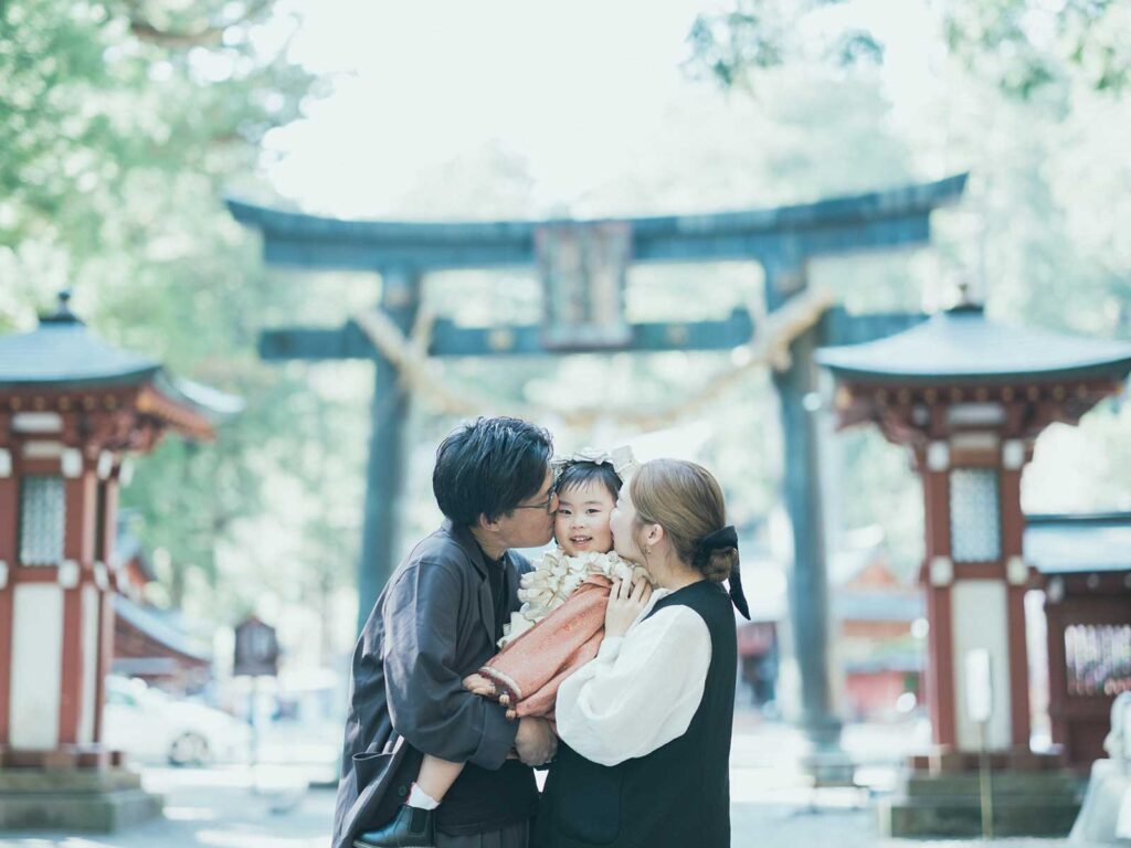 日光二荒山神社､3歳七五三ロケーション撮影､家族写真