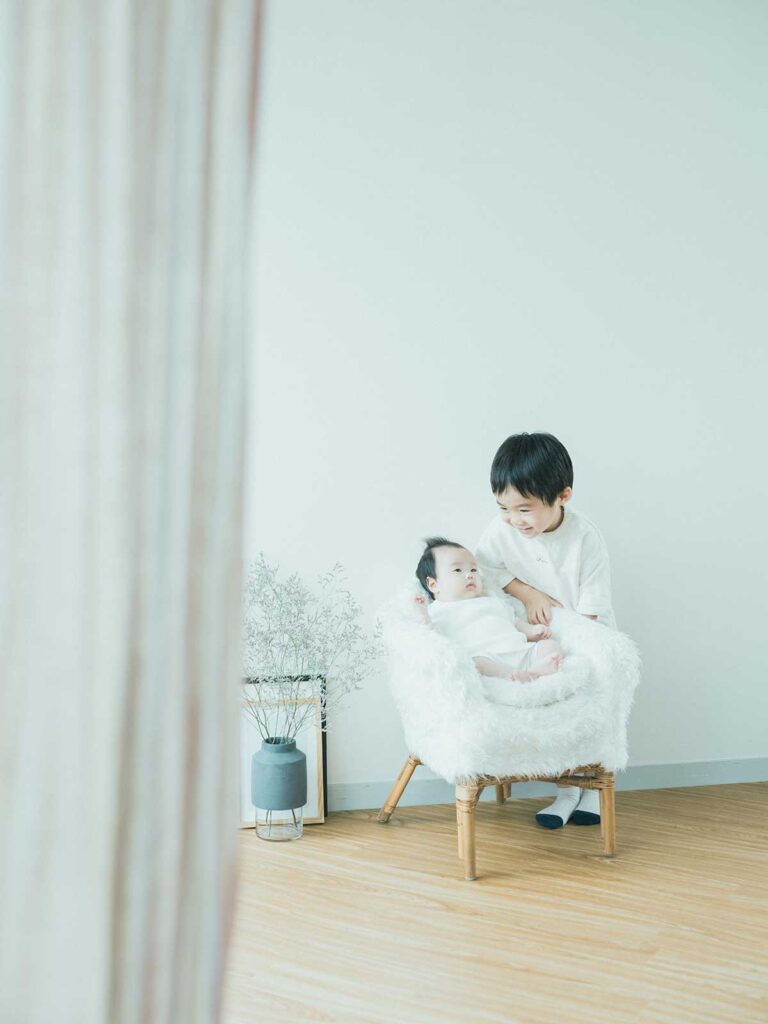 お宮参り､兄弟写真