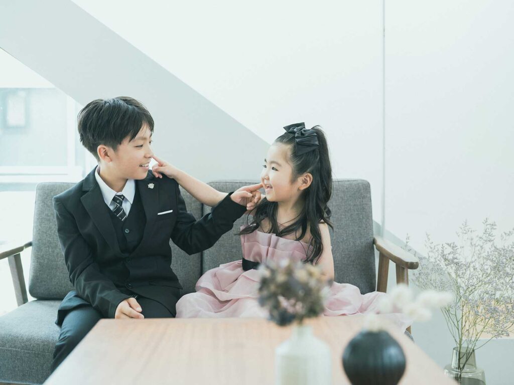 ハーフ成人式､男の子､兄妹写真