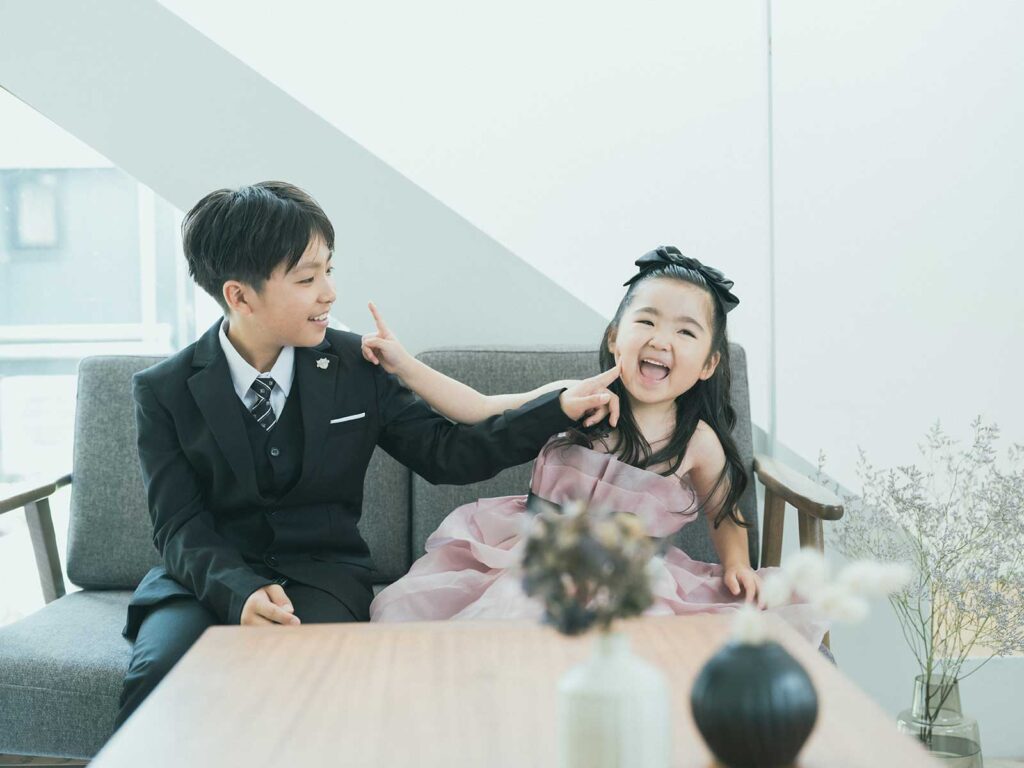 ハーフ成人式､男の子､兄妹写真