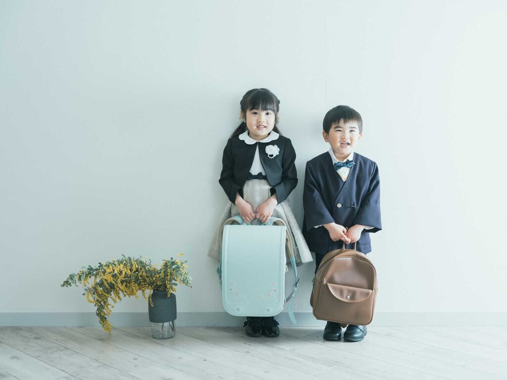 入学､入園記念､姉弟写真