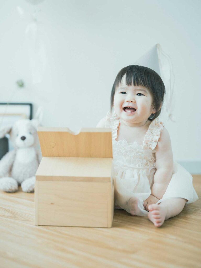 バースデーフォト、可愛い帽子