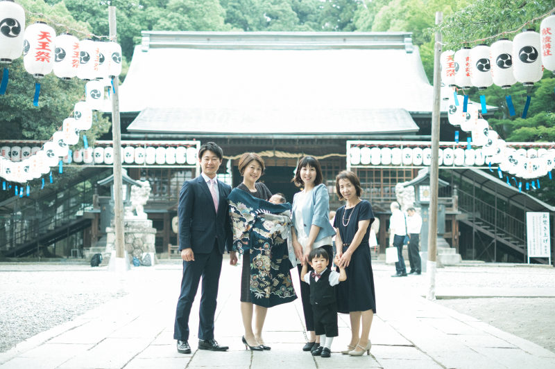 宇都宮二荒山神社、お宮参り出張撮影、はるくん！家族写真
